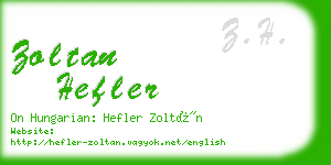 zoltan hefler business card
